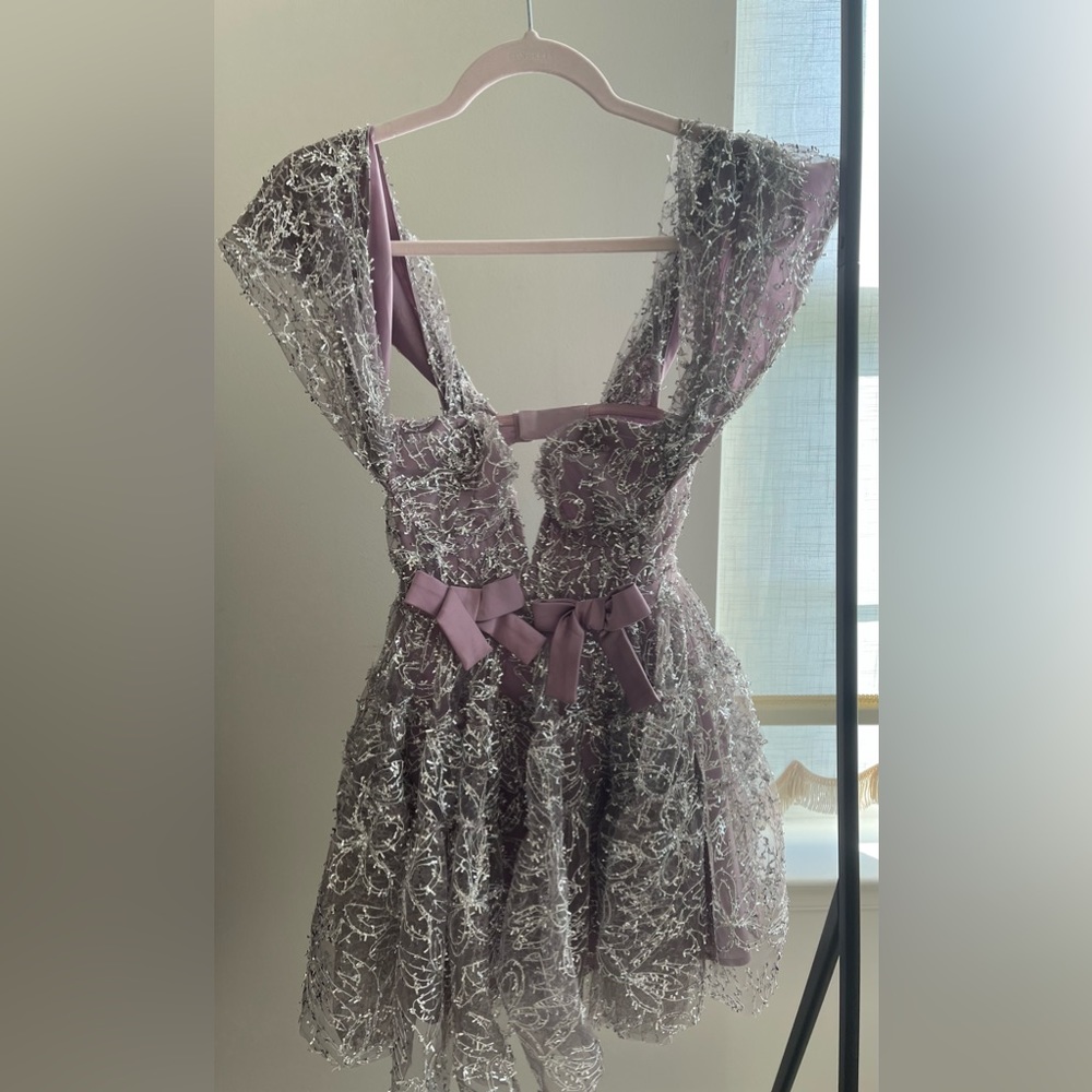 For love and lemons lavender and silver dress XS